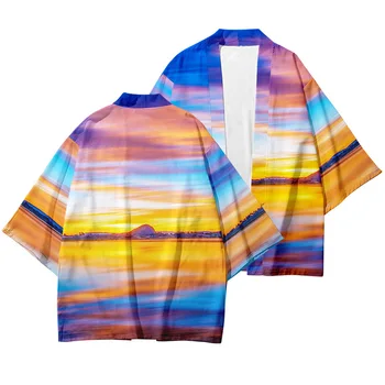 2021 hot predaj nového produktu módne cardigan 3d digitálna tlač na šírku vzor dospelých tradičné kimono 5