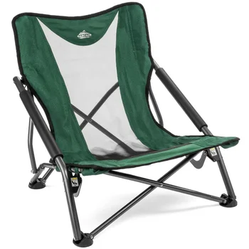 Cascade Mountain Tech Compact Nízky Profil Vonkajší Skladacie Tábor Stoličky s puzdra - Zelená pláž stoličky
