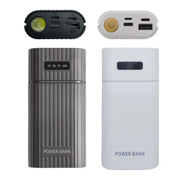 3-Port Vstupu DIY USB Power Bank Kit Box Prípade 18650 20700 21700 Nabíjačka Batérií s LED Baterka na Mobil Tablet