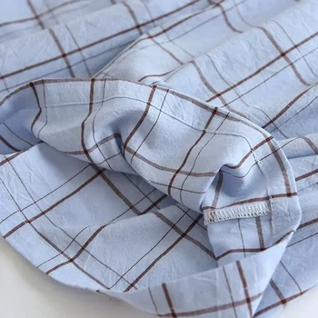 Jedno Veľké päť-bod Mieste Leto Doma Tenké Pyžamá bavlnená Mužov Japonský Nohavice Šortky Jednoduché Umyť Grid Line