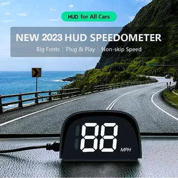 2023 Digitálne Auto Tachometra Automobilu Head-Up Displej s GPS Plug and Play, Univerzálny HUD Heads UP Display KM/H, MPH Všetky Autá