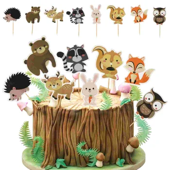 Kreatívne Tortu Mulčovače, Dekorácie Cupcake Ornament Lesné Zvieratá Tvar Lesa