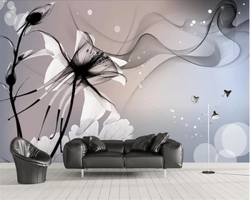 Prispôsobený Tapety 3D Hmla Lily nástenná maľba Obývacia Izba, Spálňa Reštaurácia Moderné abstraktných de parede TV Papier Pozadí Steny фотообои
