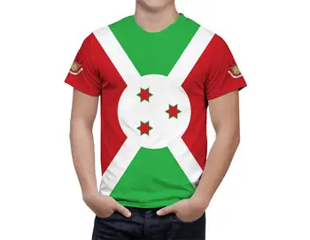 Vintage Burundi Flag T-shirt pánske 3D Vytlačené Krátky Rukáv T Shirt Bežné Ulici Topy Voľné Funny T-shirts