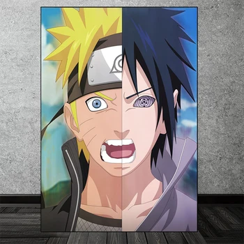Japonské Anime Plátno na Maľovanie Naruto a Sasuke Charakter Umenia Plagáty Tlačiť Obrázky nástenná maľba Domov Izba Stenu Estetickú Dekoráciu