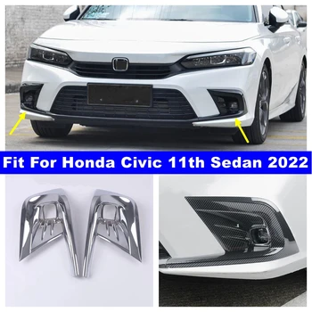 Predné Hmlové Svetlo Nálepky Vedúci svetlo Kryt Výbava vhodné Na Honda Civic 11. 2022 Chrome / Carbon Fiber / čierna Vonkajšie Príslušenstvo