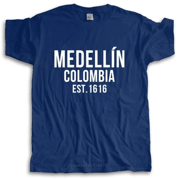 nové módne t-shirt mužov posádky krku tees Zábavné Vytlačiť T-Shirts Narcos Medellin Est 1616 Pablo Escobar muž bavlna tee-shirt