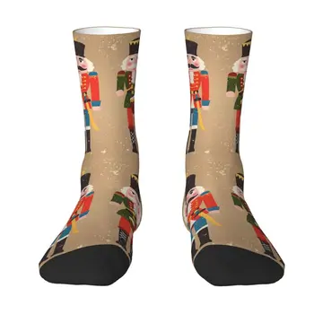 Roztomilý Mens Nutcrackers Vojak, Kráľ Bubeník Šaty Ponožky Unisex Breathbale Teplé 3D Tlač Vianočné baletu luskáčik Posádky Ponožky
