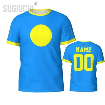 Vlastné Meno Počet Palau Vlajka Znak 3D T-košele Pre Mužov, Ženy Tees dres tímu Oblečenie Futbal Futbal Fanúšikov Darček tričko