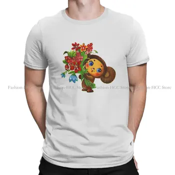 Farebné Kvetinové Jedinečné Tričko Cheburashka Che Burashka Gena Ruskej Cartoon Pohodlné Hip Hop Darček Oblečenie Tričko Veci
