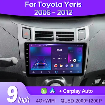 QSZN Pre Toyota Yaris XP90 2005 - 2012 2K QLED Android 13 Auto Rádio Multimediálny Prehrávač Videa GPS AI Hlas CarPlay 4G Navigáciu