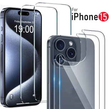 Tvrdené Sklo pre IPhone 15 Pro Max 15 Plus Premium HD Jasné, Anti-scratch zadné Zadné Obrazovky Ochranná Fólia pre IPhone 15 Série