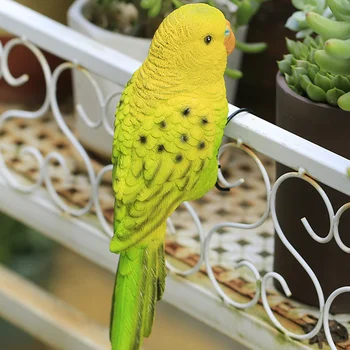Simulované Živice Papagáj Ornament Umelé Vtáčie Záhrady Socha Realistické Papagáj Ozdobu