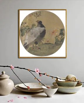 Čínsky minimalistický kvet, vták Plátno Plagát a tlačené steny umenie maľba obývacia izba, spálňa domáce dekorácie maľovanie