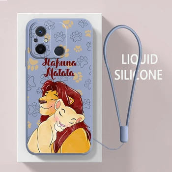 Lion King Pre Xiao Redmi 12 -12 11 Prime A1 10 10X 9 9A 9T 8 8A 7 6 Pro 4G 5G Kvapaliny Lano Soft Telefón puzdro