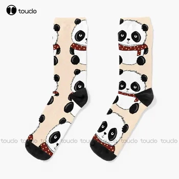 Roztomilá Panda Roztomilý Zvierat Priateľské Panda Červená Panda Uložiť Pandy Socks Mens Futbal Ponožky Vianočné Módne Nový Rok Darčeky Vtipné Ponožka