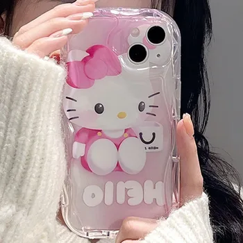 Cartoon Sanrio Hello Kitty Prípade iPhone Prípade 14 Pro Max Plus 13 12 11 X Mini XS XR 8 7 6 S Plus Drop Odolný All-Inclusive