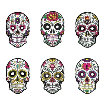 6pcs Deň Mŕtvych Cukru Lebky Maska Halloween Masky Maškaráda Strany Masky na Halloween Cosplay Mexická Strana Kostým Dodávky