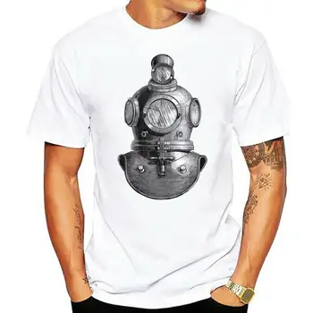 Nové Mužov Tričko Fashion Plus Veľkosť Doprava Zadarmo Diver Bell T-Shirt, Viktoriánskej, 18. Storočí Potápačov Prilba, Ilustrácie T Tričko