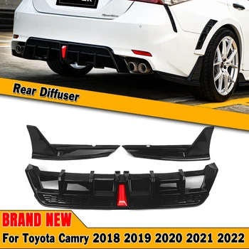 YOFER Pre Toyota Camry SE XSE Šport Model Len 2018-2024 Lesklý Čierny Zadný Difúzor Nárazníka Pery Boot Spojler Doska S Pilotom Lampa