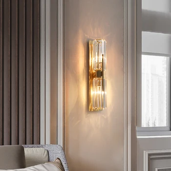 Jednoduché, Moderné Led Nástenné Svietidlo Crystal Nordic Obývacia Izba Pozadí Nástenné Svietidlo Uličkou Chodby, Spálne, Nočné Vnútorné Osvetlenie Lampa
