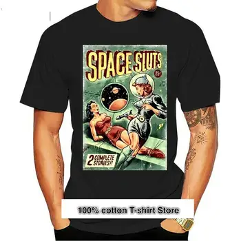 Camiseta Retro de ciencia ficción para hombres, camisa de dibujos motívy de sci fi, con cobertura de pulpa, nueva moda Unisex