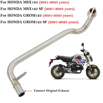 Slip Na Honda GROM125 MSX125 SF GROM 125 2021 2022 2023 Motocykel Výfukových Uniknúť Systémy Upravené Šál Predné Prepojenie Potrubia