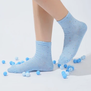 ALLTOOALL Japončina kórejčina Dievčatá Vysoké Ponožky Voľné Candy Farby Dot Priadza Skateboard Bavlnené Ponožky Harajuku Dlhé Ponožky Pre Ženy