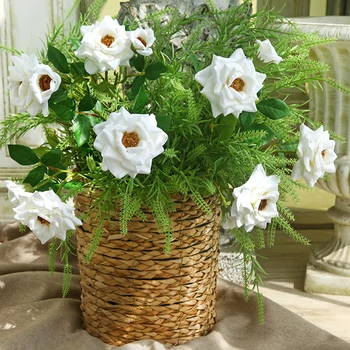 Umelé kvety mesiac kytice 80cm/31.5 vo vysokej kvalite hodvábneho kvetu domáce dekorácie jedálenský stôl vstup dekorácie