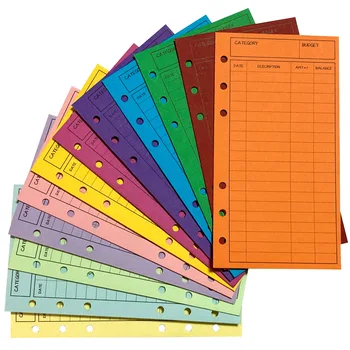 12pcs Rozpočtu Obálky Farba Kraft Papier, Kartónové Obálky List Nastaviť Peňažné Obálky Rozpočtu Systém Vrecku Obálok