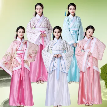 Ženy Hanfu Tradičné Šaty Čínskom Tang Výkon HanFu Študent Dávnych Kostým Promóciu Cosplay