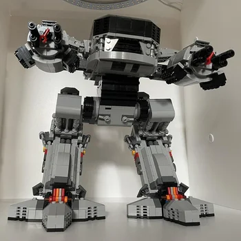 MOC Robocops ED-209 Robot Mecha Stavebné Bloky Nastaviť Mechanické Vojny Politík Obrázok Model Hračky pre Deti, Darčeky