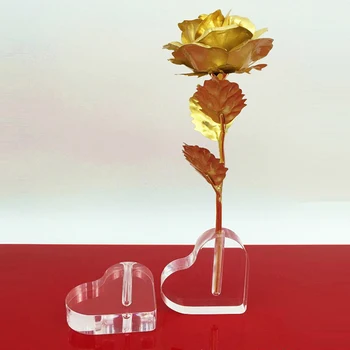 Rose v tvare Srdca Zobraziť Stand - Akryl Plexisklo Kvetinové Vázy