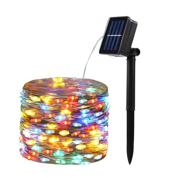 Solárne LED Reťazec Svetlá, 10M Vodotesné Flexibilné Víla, Vianočné Osvetlenie, Používané Na Vonkajšie Nádvorie