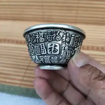 Antické bronzové zbierku antických čistej medi Baifu teacup sklo Fuzi plastický teacup domov čajový obrad technológie
