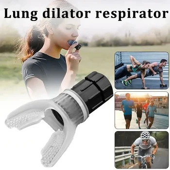 Dýchacie Cvičenia pre Pľúca Prenosné Dych Fitness Exerciser Zariadenie Kondičného Tréningu Zariadenie s Nastaviteľný Odpor