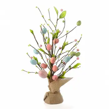 Dovolenka Dekorácie Veľkonočné Vajíčko Strom Tabuľka Ornament na Dovolenku Jarné Dekorácie Výtvarné Spracovanie Svetlé Farby Domácej Strane