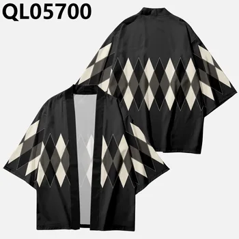 Kosoštvorec Vytlačené Módne Japonské Kimono Streetwear Cardigan Pár Ženy Muži Harajuku Haori Top Košele Yukata Plus Veľkosti 6XL