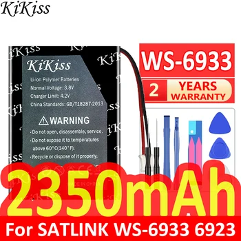 KiKiss výkonnú Batériu WS6933 WS 6933 2350mAh pre SATLINK TV Digitálny Satelitný Vyhľadávač Vodomer WS-6933 6923 DVB-S/S2 Batérie