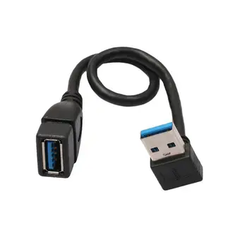 USB 3.0 Pravý Uhol 90Degree Predlžovací Kábel Mužov a Žien Adaptér Kábel 20 cm