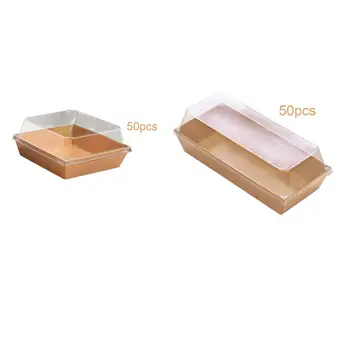 50x Potravín Boxy s jasnými Veko Potravín Nádoby Pekárne Sa Kontajnerov Snack Box na Šalát Košíčky Chlieb Jahody Pečenie