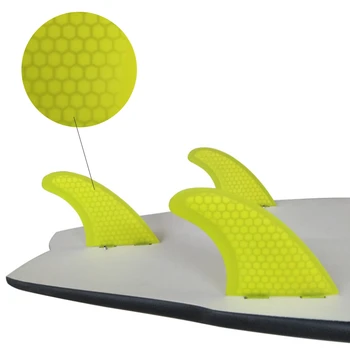 S/M/L Surf Plutvy Dvojité Kariet Tri Plutvy Thruster 3ks Honeycomb Surfovať Plutvy Pre Ryby/Shortboard/Funboard Plutvy Surfovanie Quilhas