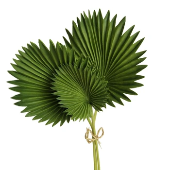 3 Ks Umelého Palmového Lístia Banda Zelená Plastové Falošné Rastliny Simulácia Listy, Kvet Usporiadanie Domáce Dekorácie