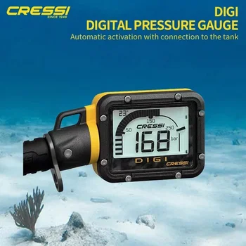 Cressi Digi - Digitálny tlakomer s Automatickou Aktiváciou pre Potápanie, Žltá - pre Dospelých Unisex