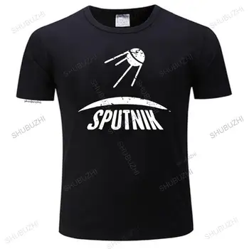 muž bavlna t-shirt mužov značky tričko Sputnik Sovietskeho zväzu ZSSR ruský Vesmírny Program T-Shirt muž top tees fashion t-shirt