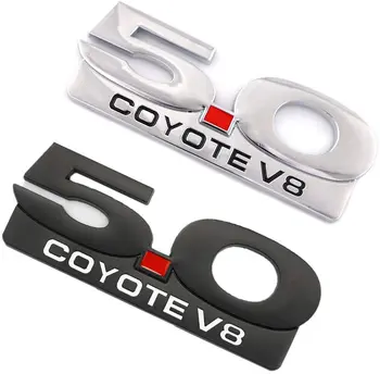1piece 3D kovov 5.0 twin turbo 5.0 coyote v8 znak odtlačkový auto samolepky Výtlak známky auto Odznak auto styling pre Ford Mustang