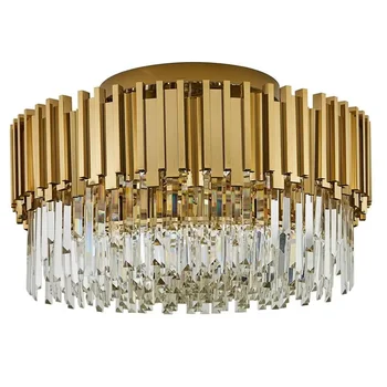 Luxusné Crystal Strop pre Obývacia Izba Moderne Gold okolo Lampy Led Domov Interiérové Svietidlá