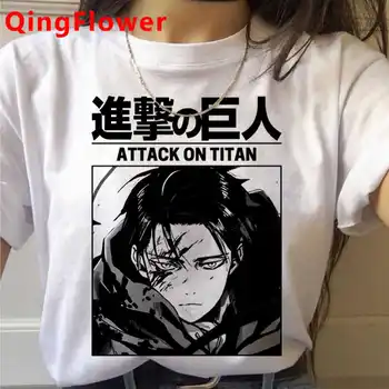 Útok na Titan Titans Útok Shingeki No Kyojin muž harajuku estetické kawaii biele tričko t-shirt grafické tees ženy