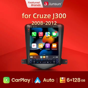 Junsun Pre Tesla Štýl Android Auto 4G Bezdrôtový Carplay DSP Multimediálne autorádio Pre Chevrolet Cruze J300 2008-2012 GPS č 2din