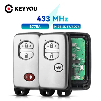 KEYYOU Keyless Smart Remote Auto kľúč Pre Toyota Land Cruiser LC200 2009 2010 2011 2012 2013 2014 B77EA A433 89904-60A91 433MHz